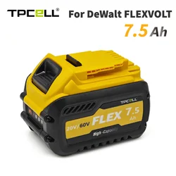 TPCELL 7.5Ah For DeWalt Flexvolt 20V/60V Replacement Battery For Dewalt DCB609 DCB606 DCB547