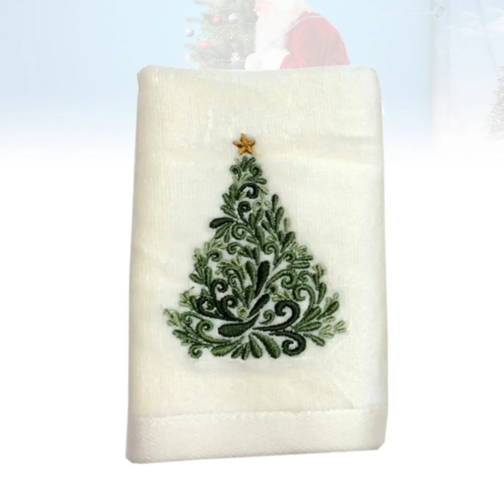 Dish Towels Rag Facial Face Wipes Absorbent Clothes Holiday Decor 60*36CM Christmas Tree Hand Cutton