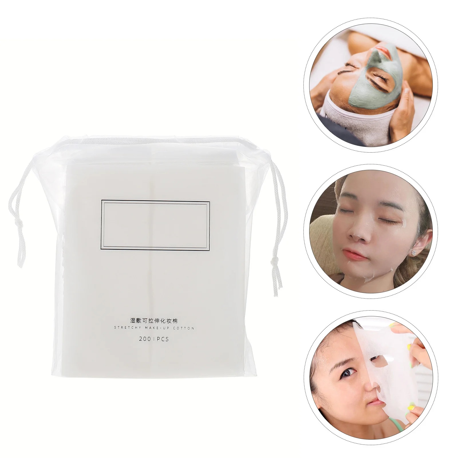 

200Pcs Disposable Facial Mask Paper Non-Woven Fabric No Odor Safe Use Multipurpose Moisturizing Disposable Mask Paper