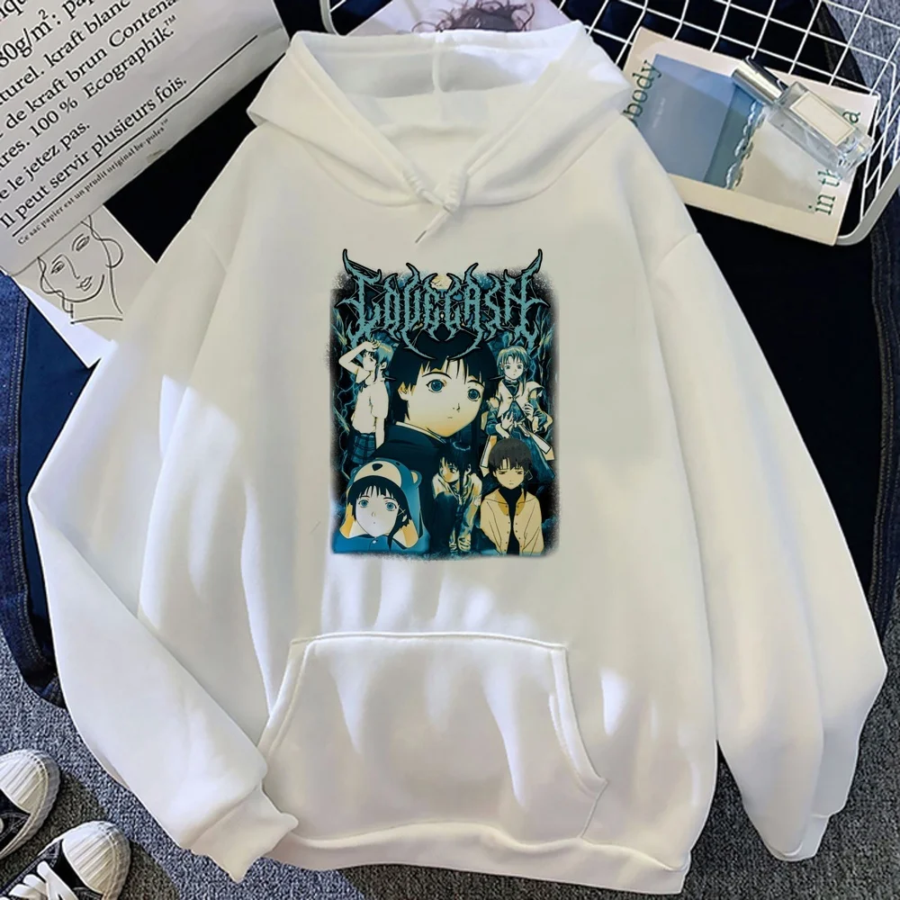Serial Experiments Lain hoodies women kawaii fashion graphic 2000s sudadera mujer long sleeve male Aesthetic