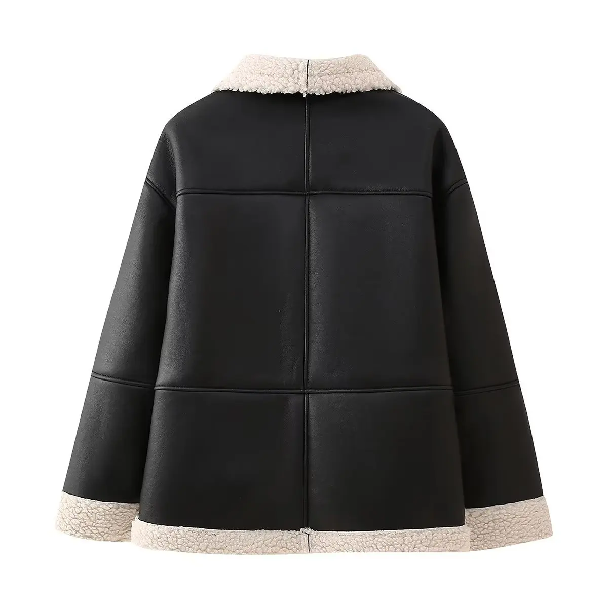Women\'s New Plus Size Fashionable Lamb Wool Jacket Loose Fur One-piece Jacket