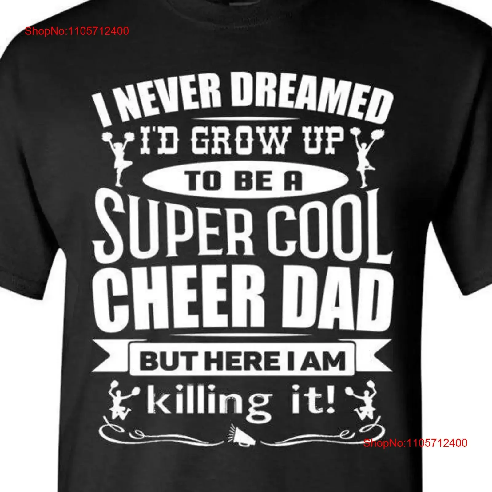 Cheer Dad T Shirt Super Cool vintage Washed Comfortable Stylish designer clothes Top For Everyday Wear fashion homme graphic