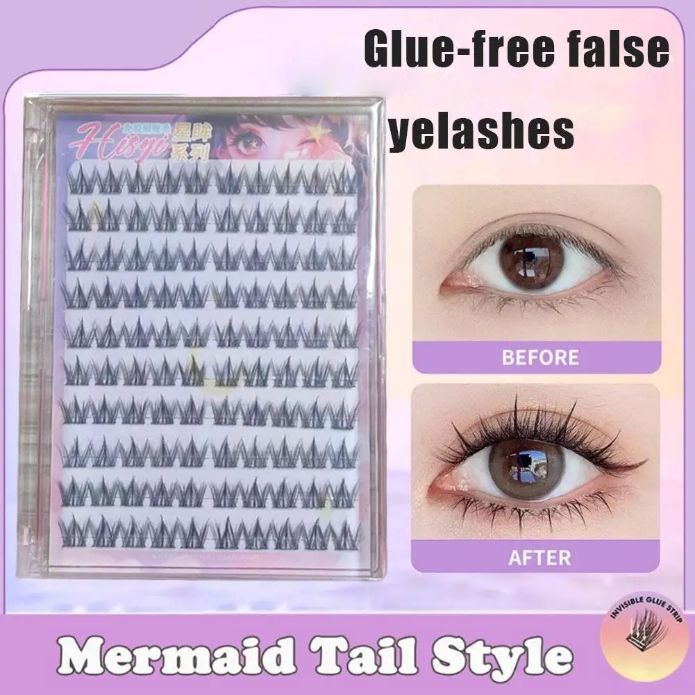 5 スタイル接着剤不要つけまつげナチュラル超薄型再利用可能なカールソフトまつげ拡大目まつげ