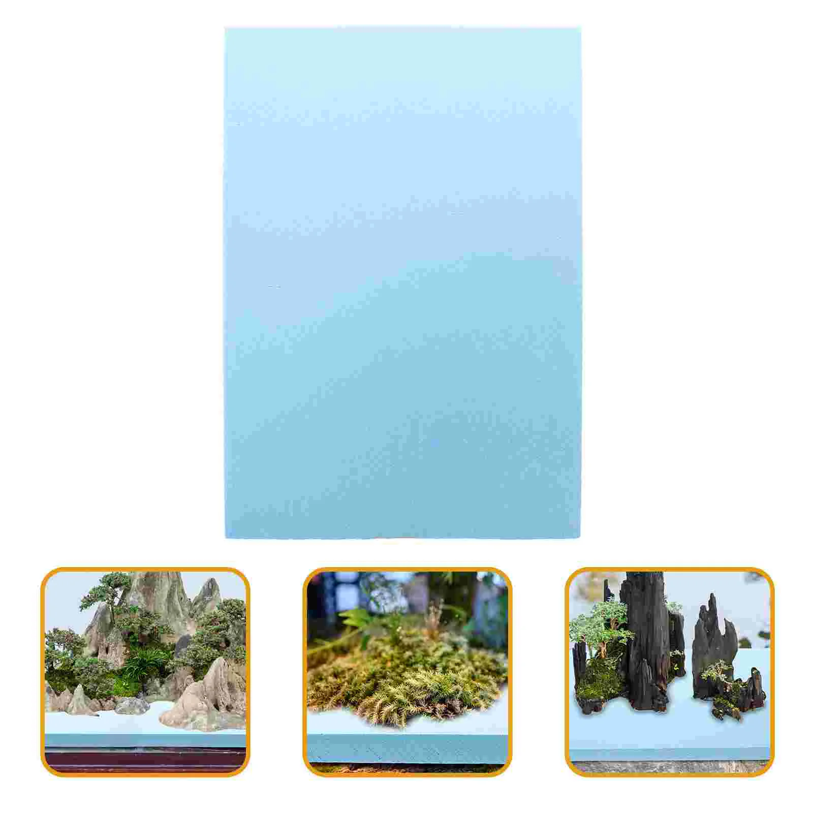 2 Pcs Foam Blocks Craft Crafting Square Model Making Material Board Blue DIY Miss