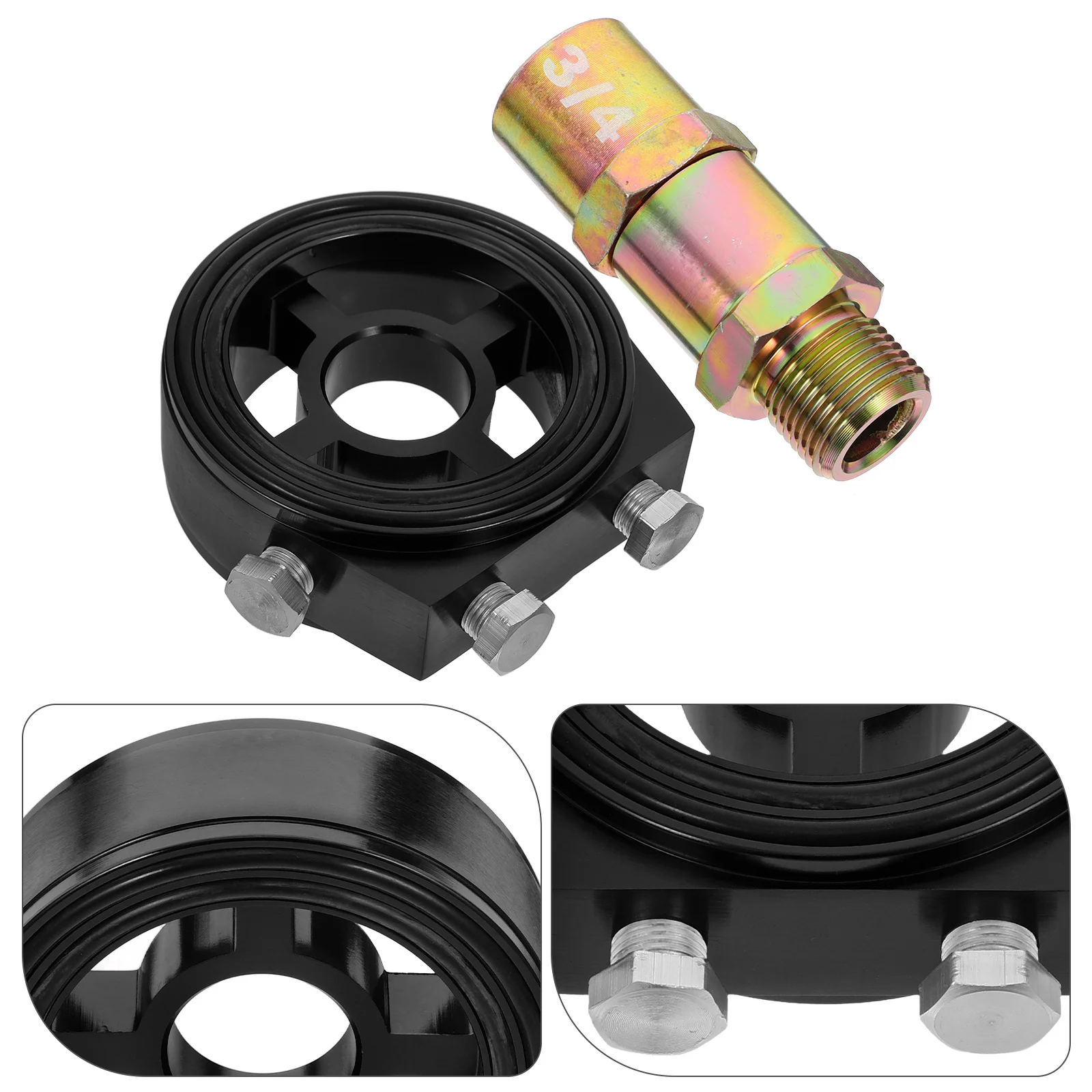 

Aluminum Alloy Oil Cooler Adapter Filter Replacement Auto Cooling Plate Sandwich Plate Kit For Automotive Precise