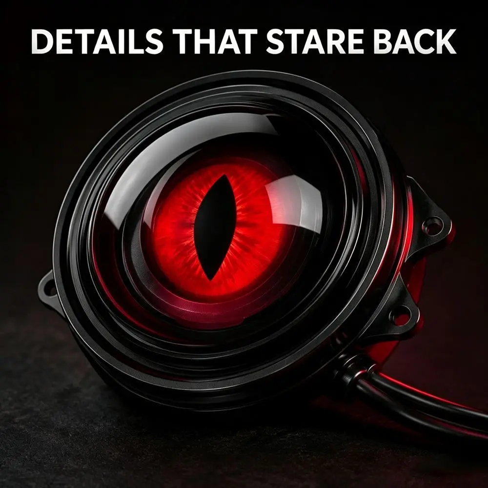 Car Ambient Light Creative Car Demon Eye Light Flashing Cool Warning Light Safety Dynamic Vehicle Signal Lights Auto Decoration