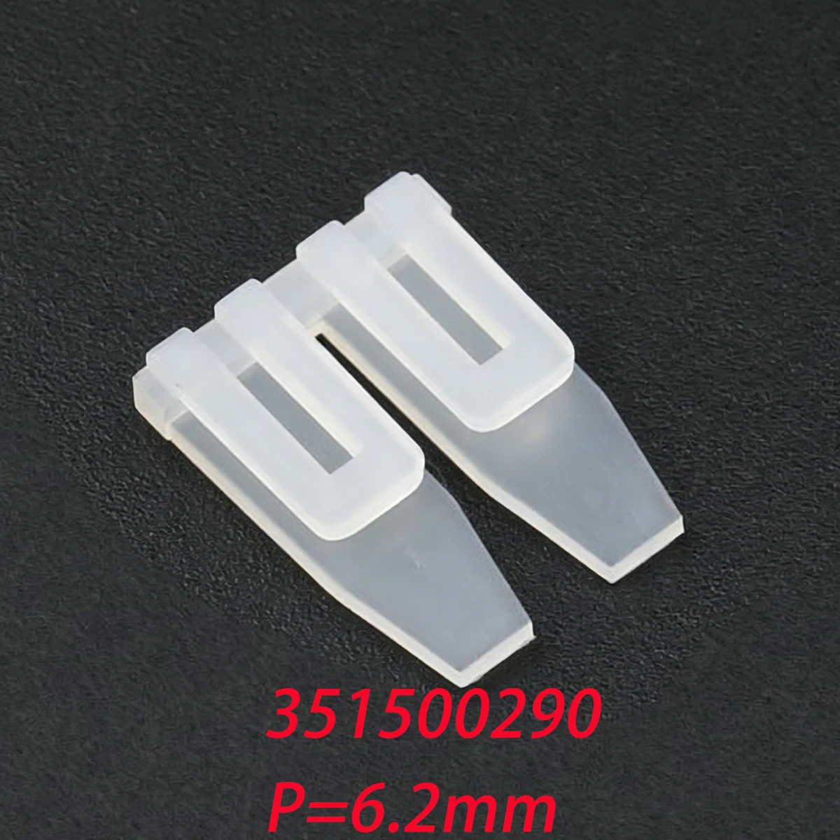 100PCS 351500290 pitch=6.2mm Single row 1x2PIN connector white plastic case UL94V-2 NEW original ACCESSORY RETAINER 2POS NATURAL