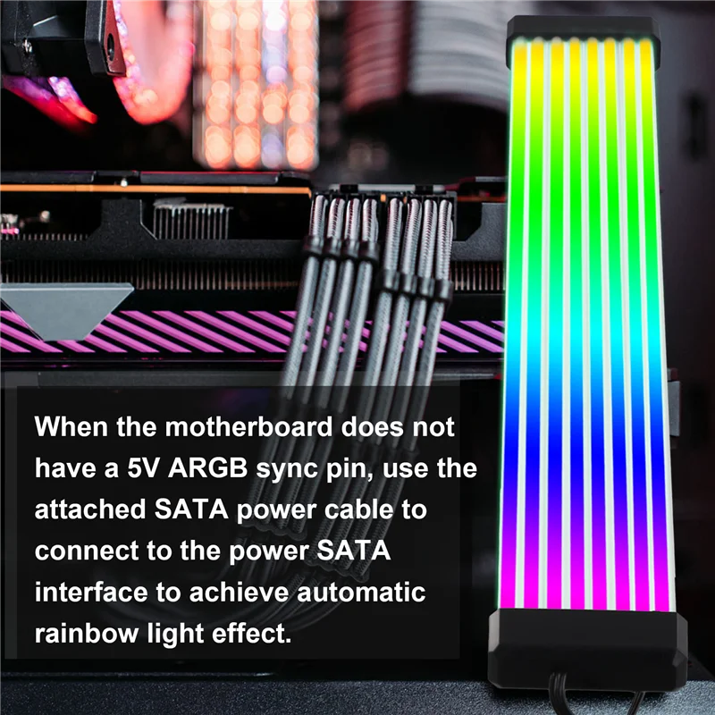 C9-RGB LED قطاع ARGB لوحة المزامنة للكمبيوتر إمدادات الطاقة GPU بطاقة الرسومات كابل حالة بطاقة الرسومات خط النيون