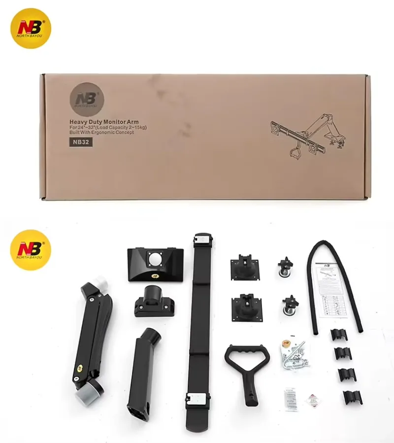 Support de moniteur LCD rétractable 32 24-32 pouces, support de bureau pour double moniteur