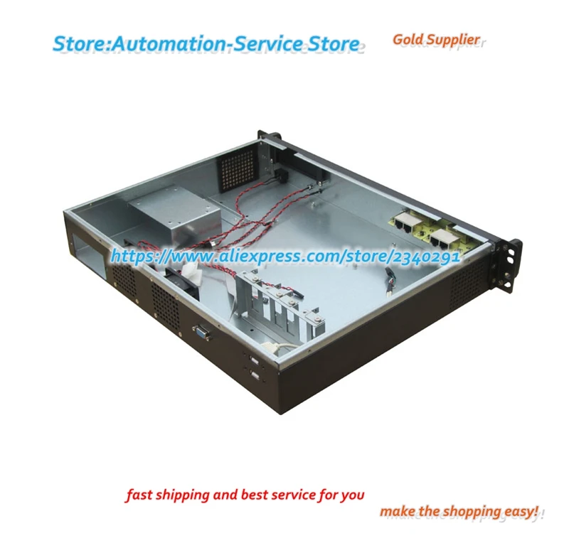 1,5 HE J350 Firewall-Chassis, ultrakurzes 1 HE halbweiches Routing-Chassis, 350 langes Mundnetz
