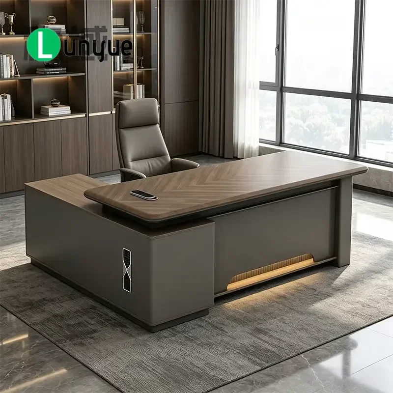 Modern Luxury Rectangle Desk for Office Premium Eco-friendly Design Customizable Colors Executive Furniture