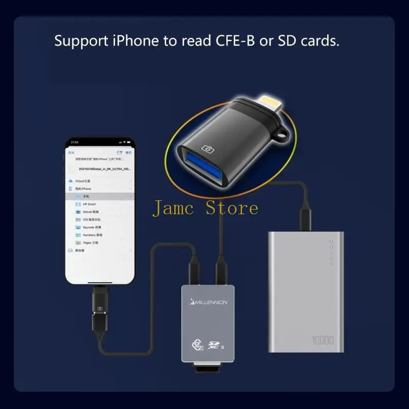 LX0B CFexpress TypeB Card Reader High Speed Type C Card Phone Reader USB3.2 Gen2x1 10Gbps Memory Card Readers