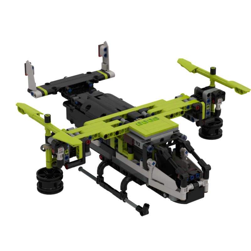 飛行機模型 MOC 組み立てブロック 小粒子組み立てモデル DIY 装飾品 男の子のおもちゃ 499個（パーツパック/電子図面）