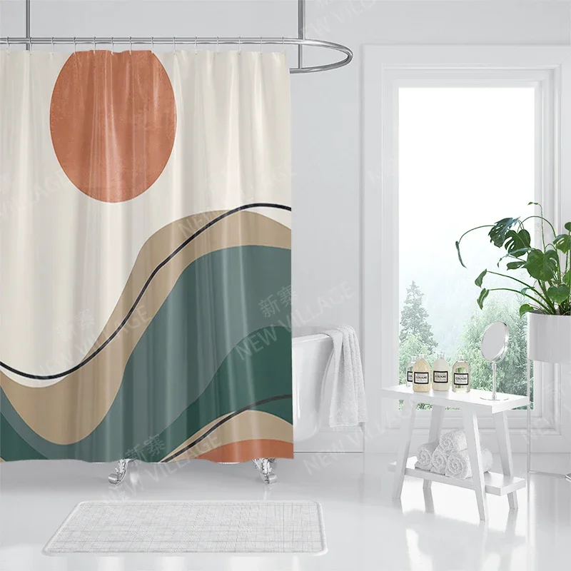 Waterproof fabric shower curtain Bathroom curtain accessories 180x200 Bath curtain for shower 240*200 nordic boho decor 240x200