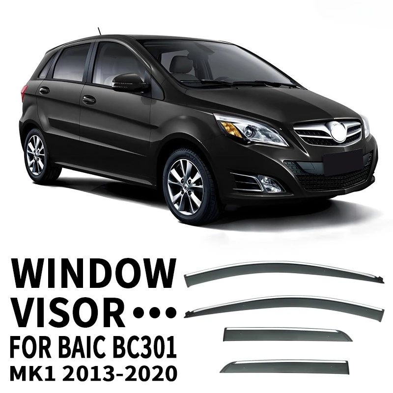 Deflectores de Ventana Laterales, Visores Exteriores para el Sol, Protectores de Lluvia, Protectores de Ventana para BAIC BC301