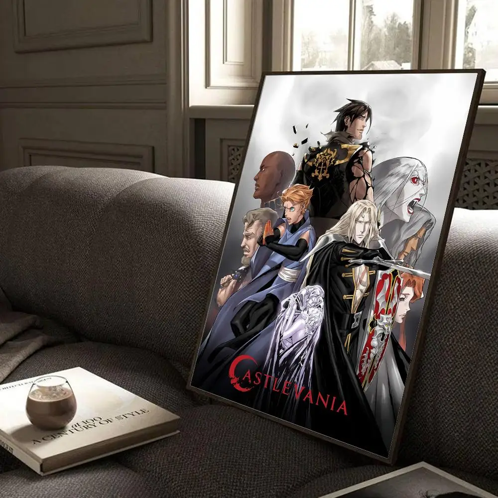 Anime Movie C-Castlevania Dark Dramatic Poster Modern Home Living Bedroom Bar Hallway Waterproof Wall Art Aesthetic Decor