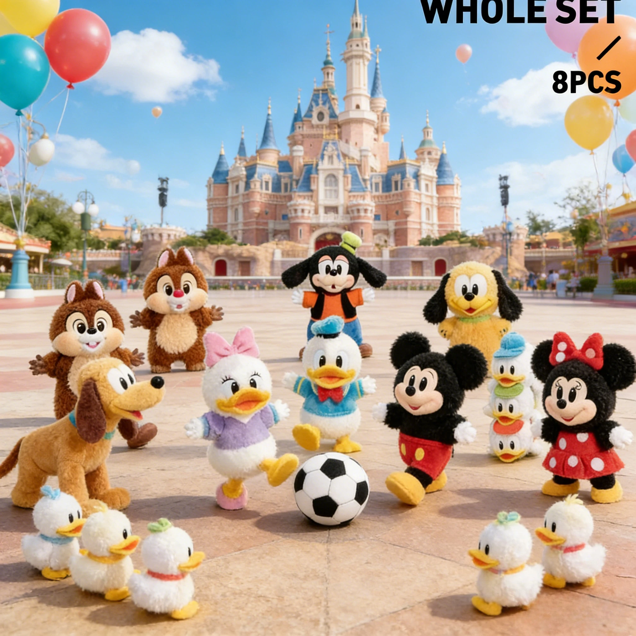 미키 가족 귀여운 함께하는 키체인 블라인드 박스 크리스마스 선물 애니메이션 피규어 인형 미스터리 장난감 백팩 장식품