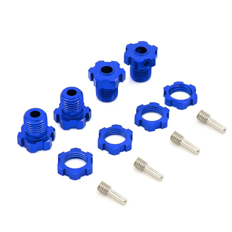 Adaptateur de moyeu hexagonal de roue cannelée en métal YSUN-8Pcs 17Mm 5353 pour Traxxas e-revo e-maxx t-maxx Revo 3.3 Summit XO-1, pièces de mise à niveau, 2