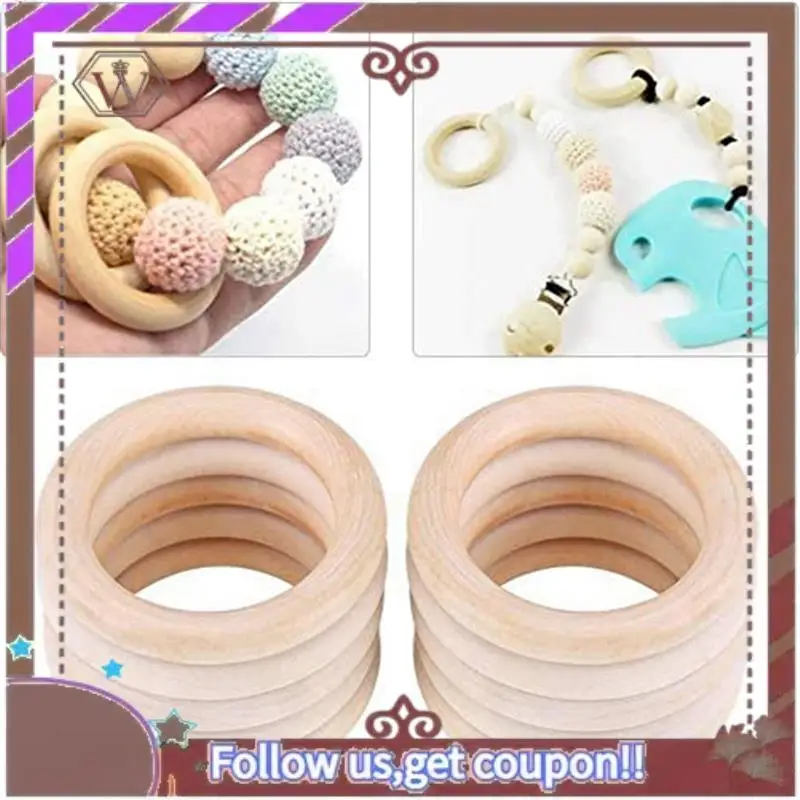 

(New)-360Pcs Natural Wood Rings Set, Unfinished Macrame Wooden Ring, Wood Circles For DIY Craft, Ring Pendant Jewelry Making
