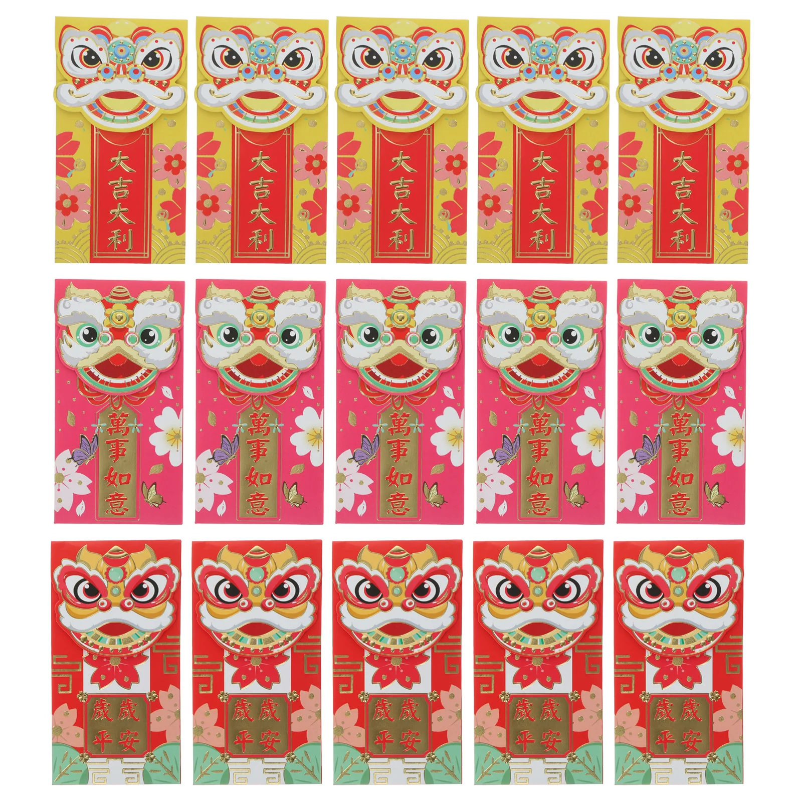 30pcs Lion Red Envelopes New Year Dancing Lion Money Packets Spring Festival Gift Cash Envelope Premium Paper Sturdy Safe