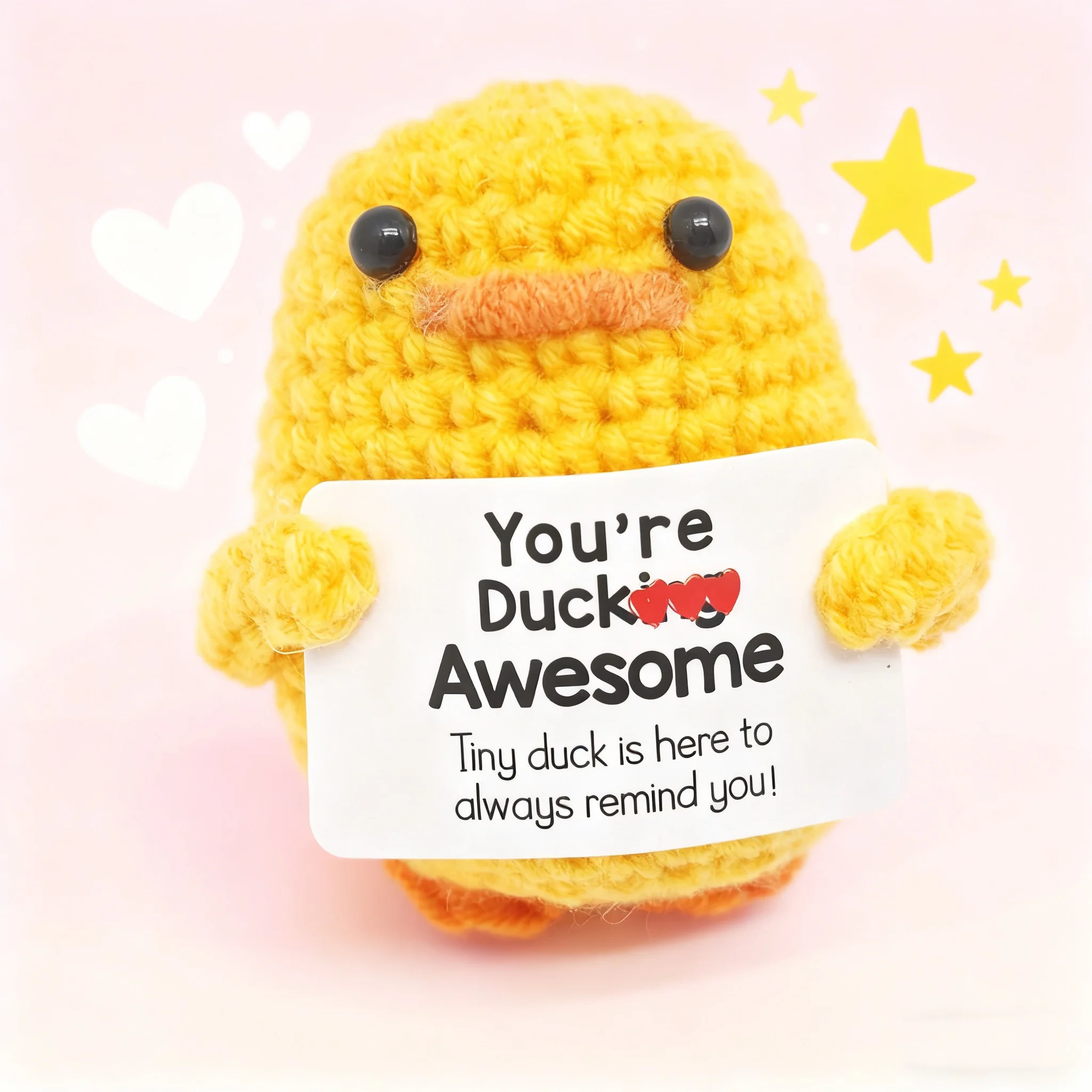 1pc Little Yellow Duck modeling knitting ornaments handmade wool knitting ornaments gift ornaments