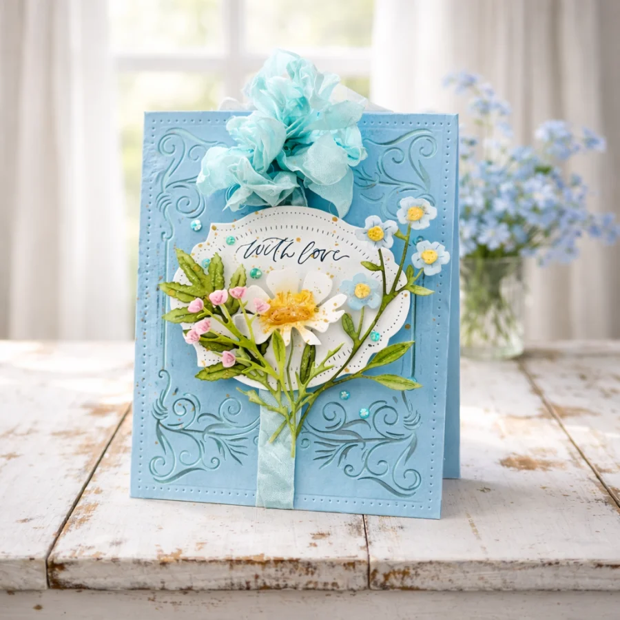 Papertrey Ink Wildflower Wreath Dad Build-a-Bumblebee Build-a-Briefcase Metal Cutting Stamp DIY Handmade Photo Album April 2026 view 5