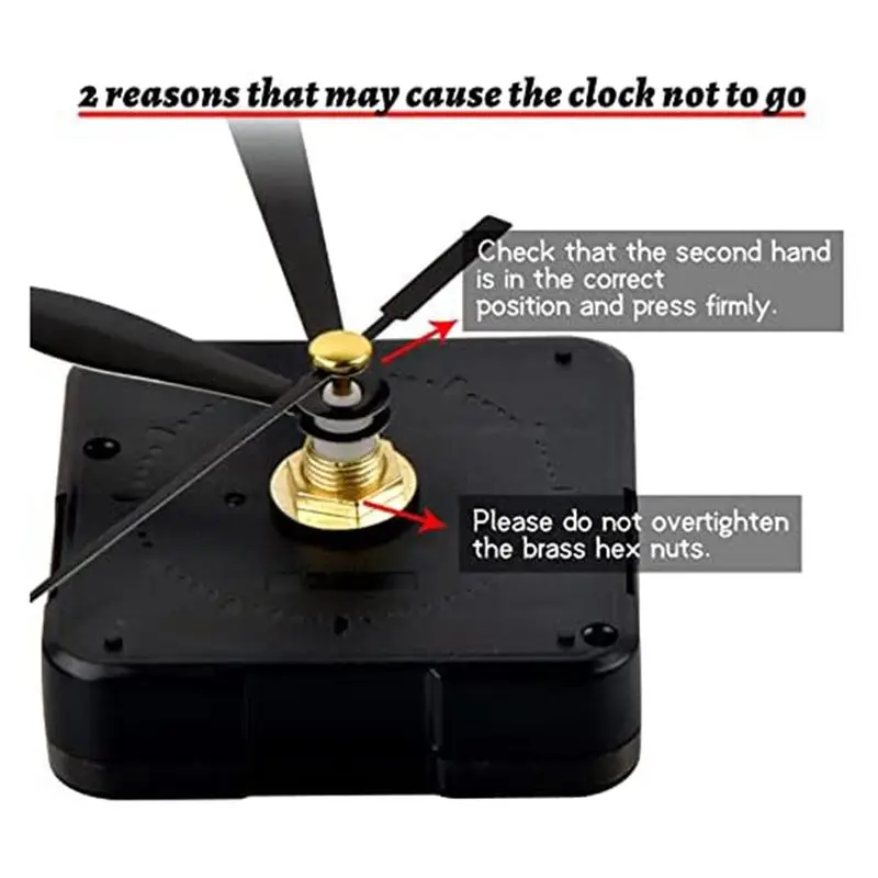 New 7 Wall Clock Mechanism Kit, 12mm Axis Clock Movement Mechanism for DIY Clock Repair Parts Replacement