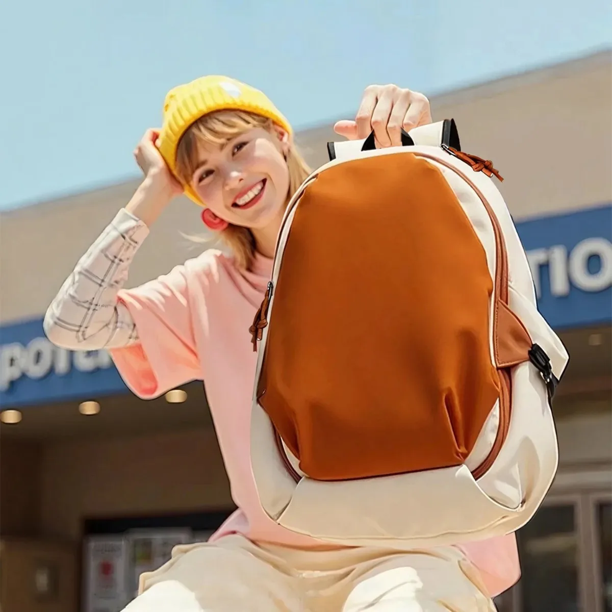 

Модный нейлоновый мини-рюкзак с простыми повседневными универсальными контрастными цветными персонализированными легкими альпинистскими сумками