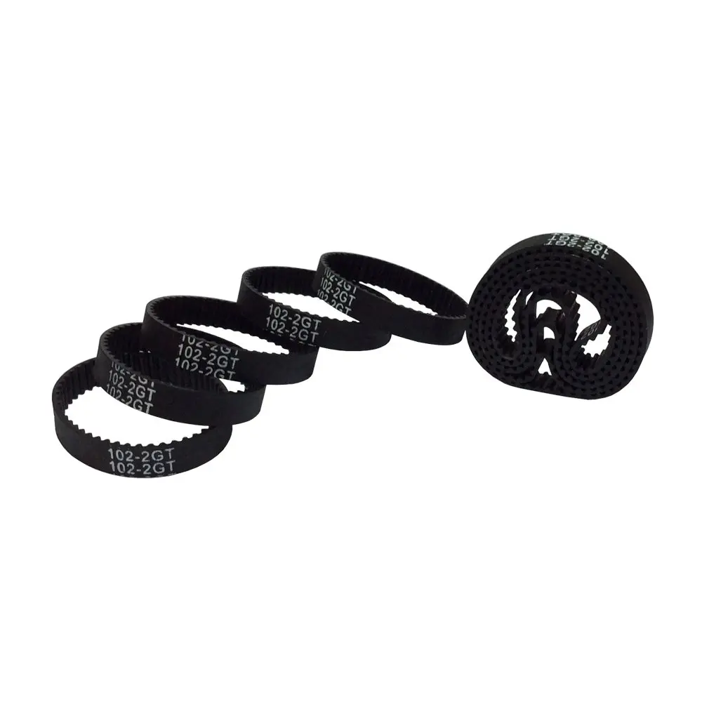 2GT Timing Belt 102-2GT-6 Rubber Conveyor Belt L=102mm W=6mm 51 Teeth in Closed Loop for 3D Printer Pack of 10pcs