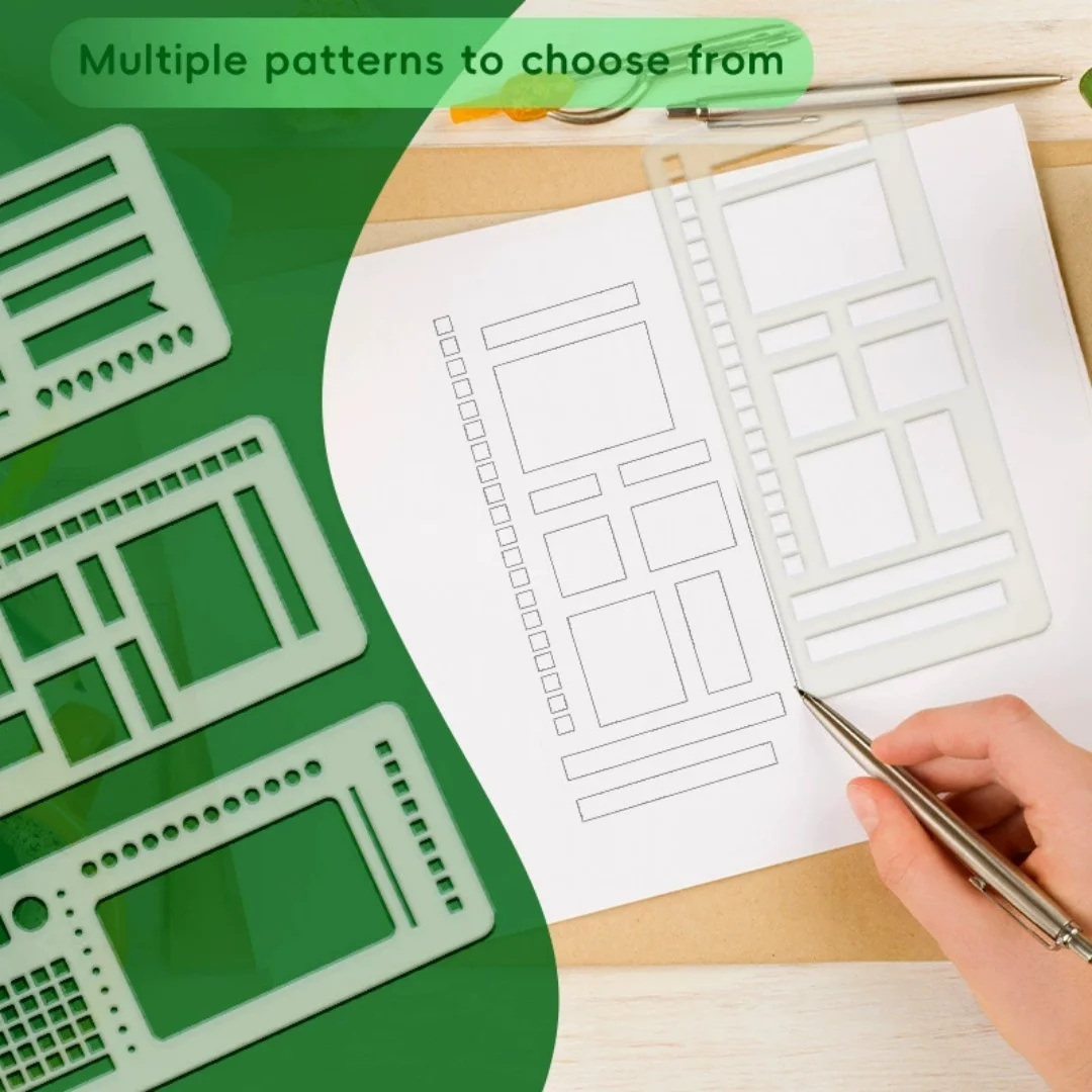 3 قطعة/المجموعة قابلة لإعادة الاستخدام قوالب بلاستيكية الإستنسل DIY بها بنفسك سكرابوكينغ المجلات Checklists صناديق خطوط اليومية الاستنسل لوازم الحرفية