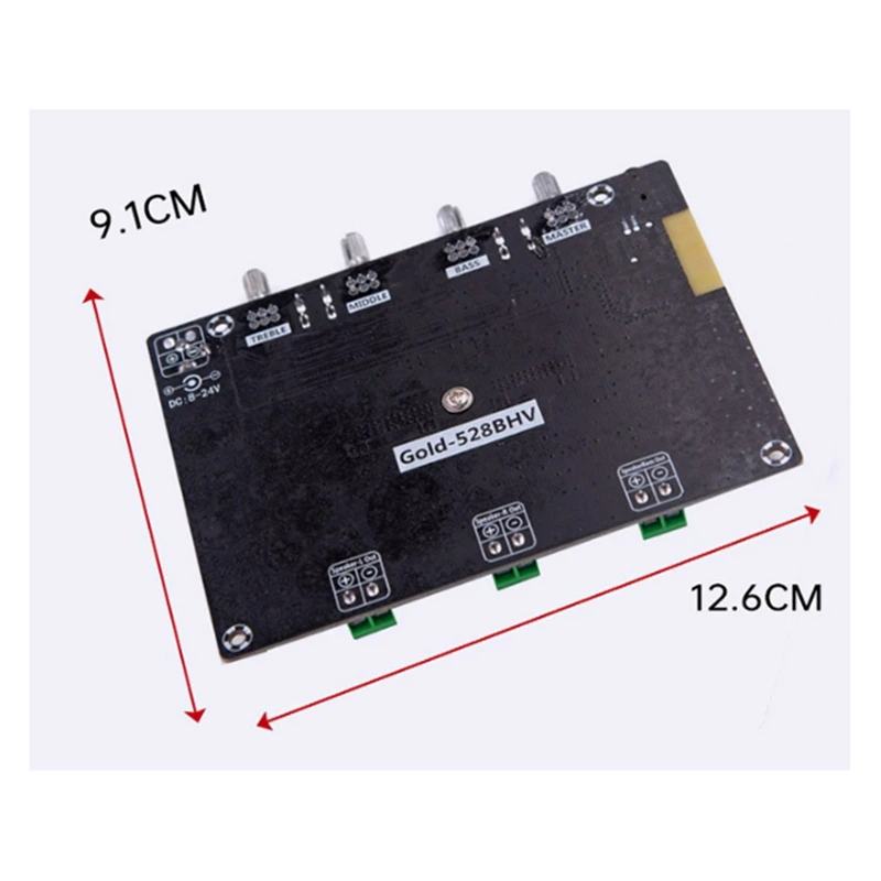 TPA3116 Digital Power Amplifier Board 2.1 Channel 2 X 50W + 100W High Power 8-24V Gold-528BHV-A14G