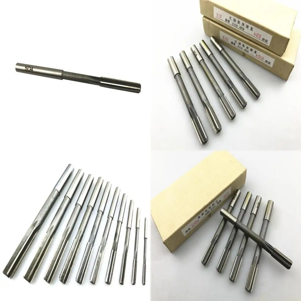 

A2BE 10x H.S.S. 3-12mm H7 Straight Shank Milling Machine Reamers High Toughness Tools