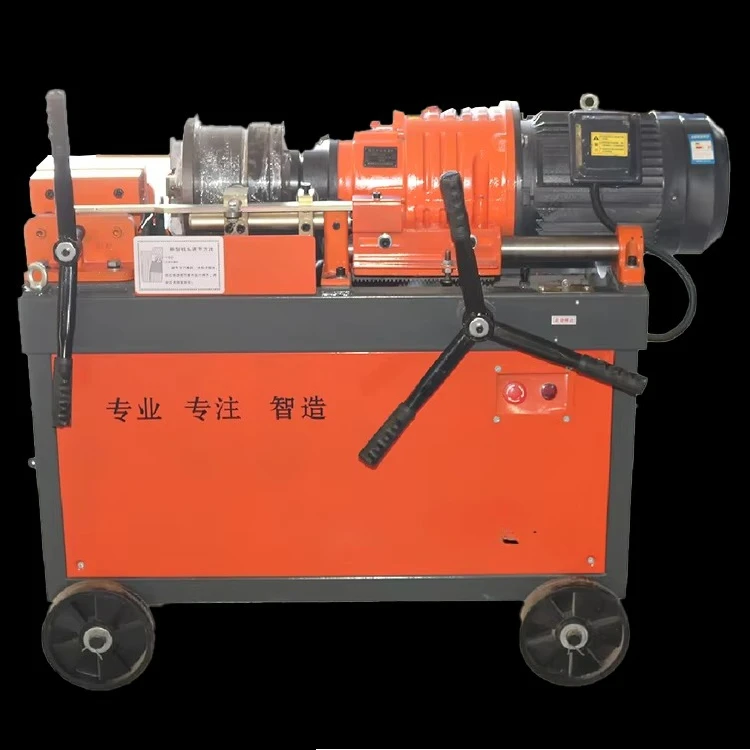 Automatic Steel Bar / Rebar Thread Rolling Machine Two-axis Hydraulic Bar Thread Rolling Machine