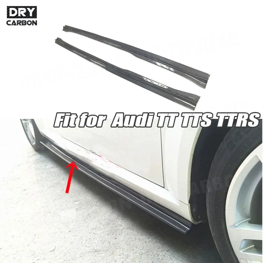 

Carbon Fiber Body Kits For Audi TT TTS TTRS 2014 2015 2016 2017 Side Skirt Extension Rocker Panel Body Kit Lip Splitters