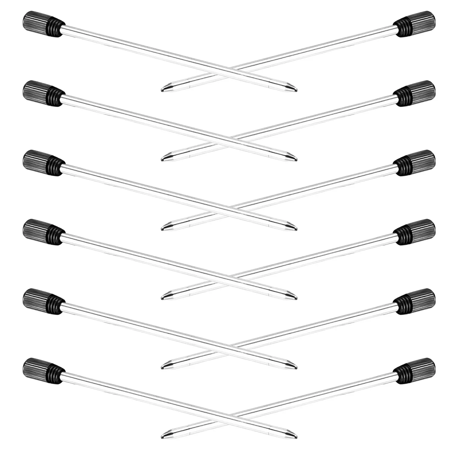 

12Pcs Standard Metal Pen Refills Black Ink 7Cm Smooth Writing Refill for Ballpoint Pens Cross Compatible Pen Refill
