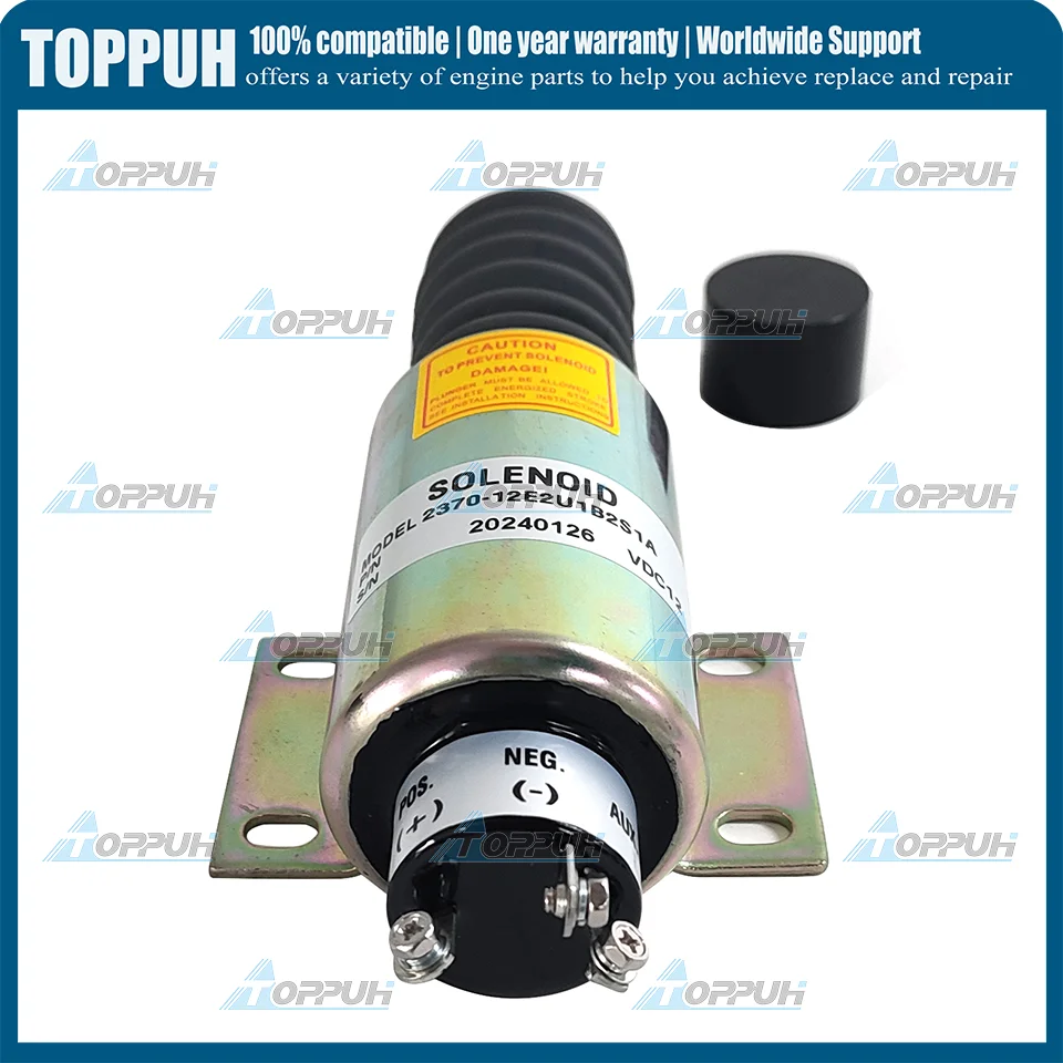 2370-12E2U1B2S1A 12V Stop Solenoid For Woodward 237012E2U1B2S1A 3 Terminals