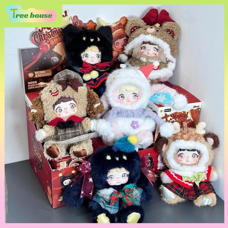 

Аутентичная слепая коробка Nommi, волшебная рождественская ночь, плюшевая сумка, брелок для ключей, украшение для рабочего стола, милая кукла, рождественский подарок для девочек, игрушка