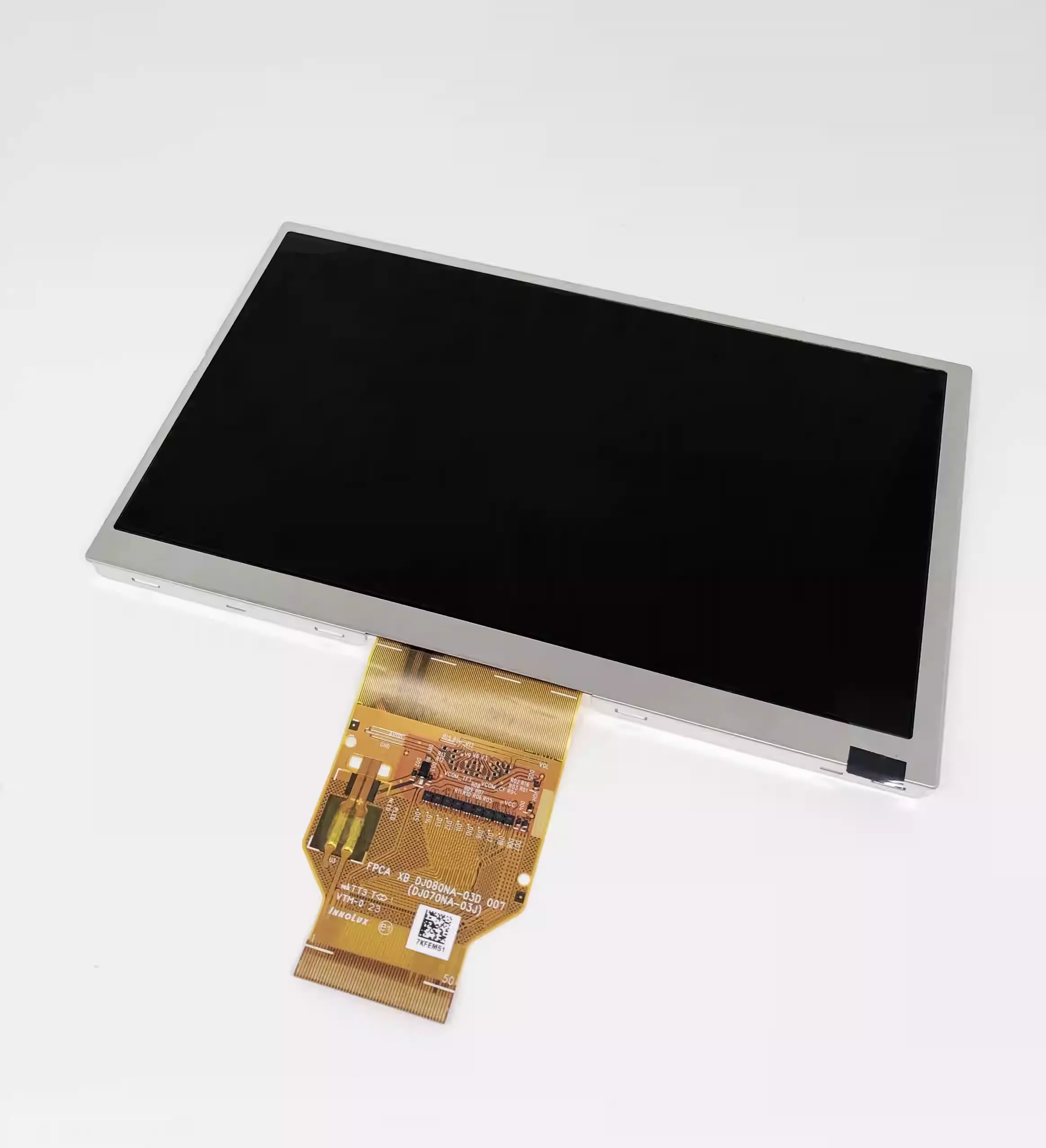 7.0 Inch 800*480 DJ070NA-03J Wide-temperature High-brightness LCD Display Replacement Panel 50 Pins in Stock