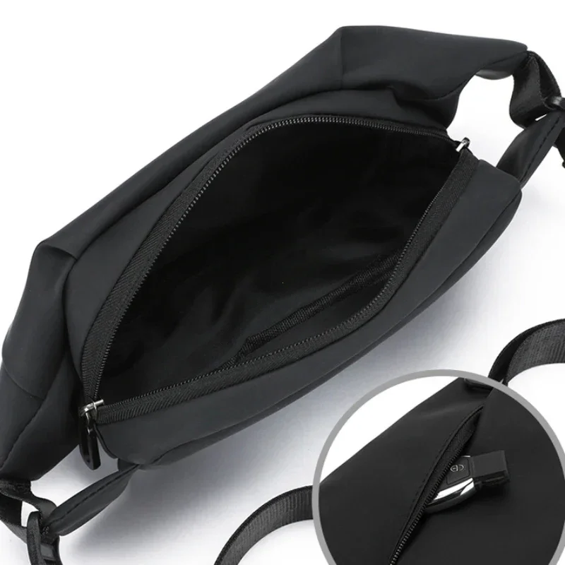 Riñonera minimalista para deportes al aire libre para hombre, riñonera impermeable para correr y trotar, elegante bolso cruzado con cinturón,