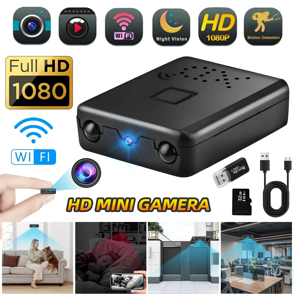 Mini Camera WIFI Full 1080P HD IP Motion Night Vision Security Cam Motion Detection Security Monitor DV DVR Video Recorder