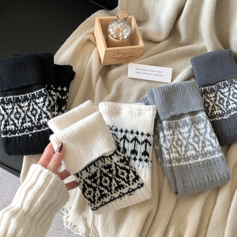 

Lady Fel Island, зимние и осенние утолщенные теплые носки, удобные и универсальные гетры, покрытия для повседневной носки