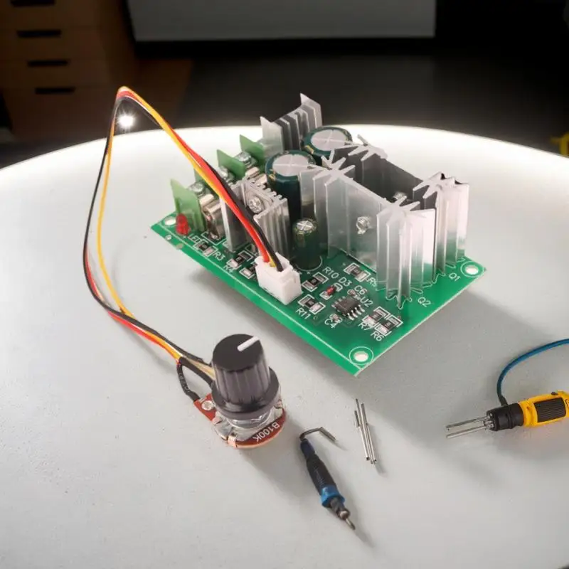 PWM Motor Speed Regulator Set, 20A Current Controller for 12V 24V 36V 48V DC Motors, DC10-60V High Power Module
