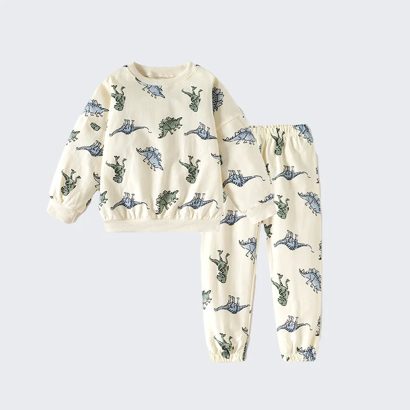 

Boys' Sweatshirt Set Autumn Winter Style for Young and Small Children Round Neck Pullover Casual Long Sleeve Kids