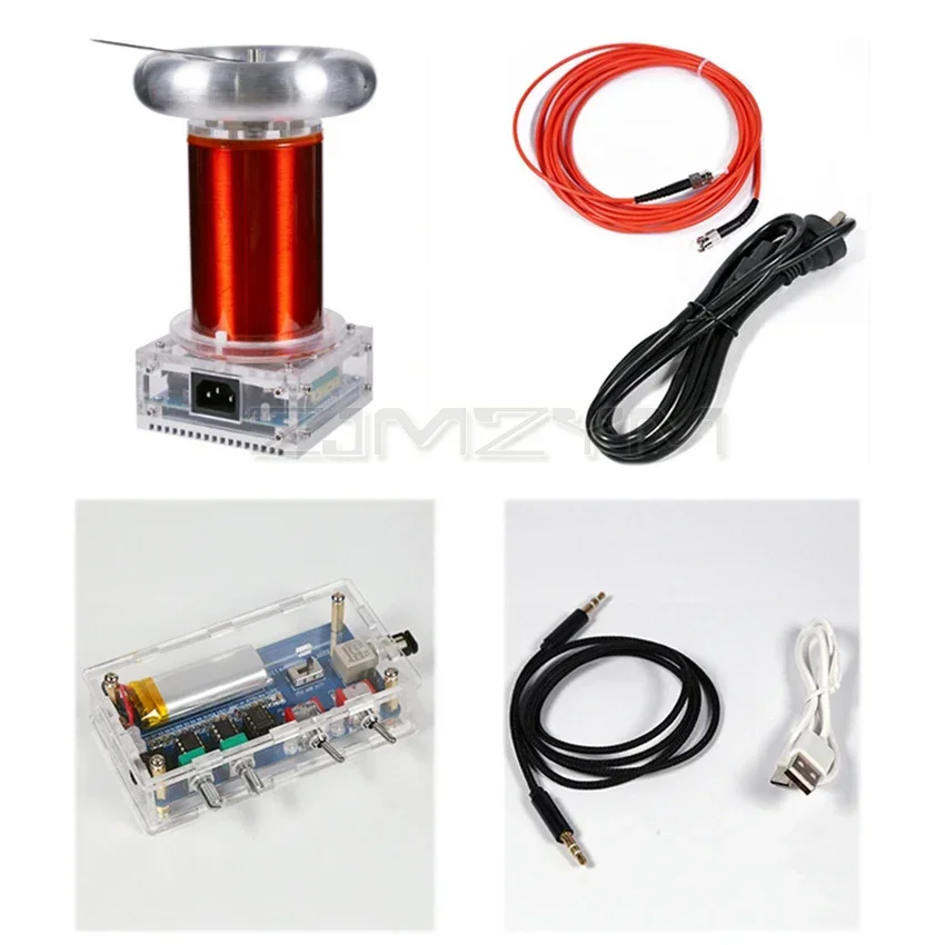 AC110-240V SSTC Music Tesla Coil DIY Finished High Frequency Generator 250W Arc Length 20cm Ignition Lightning Model