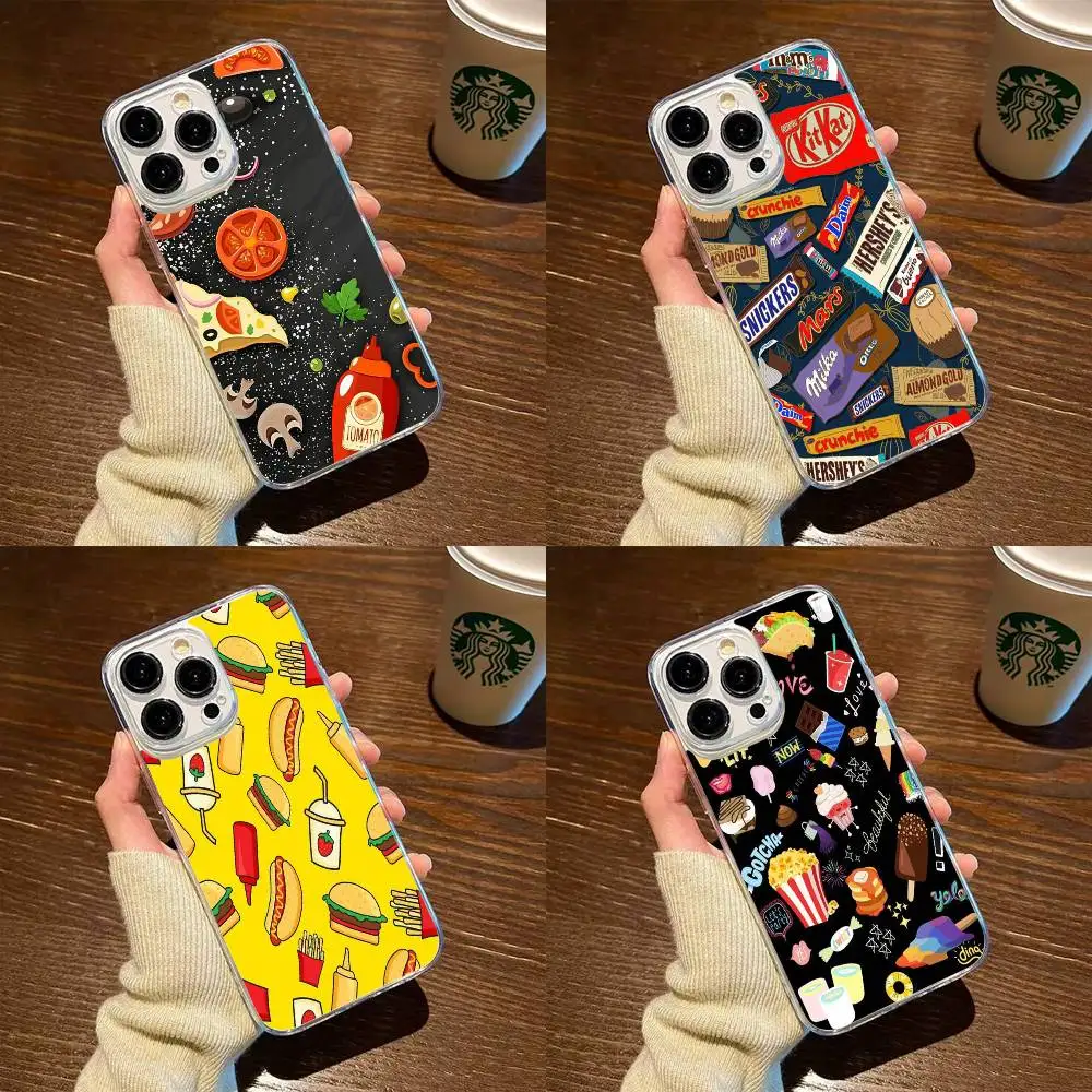 

Delicious food Phone Case For iPhone17,16,15,14,13,12,11 Plus,Pro Max Soft Transparent Cover