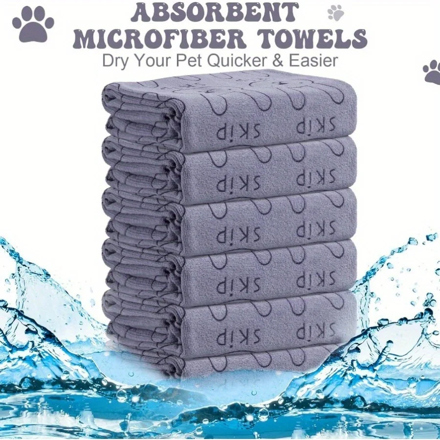 2pcs Pet Towel Drying Dog Cat Bath Towel Quick-Dry Microfiber Durable Pet Bath Towels for Grooming Towel Pet Supplies 50x100cm