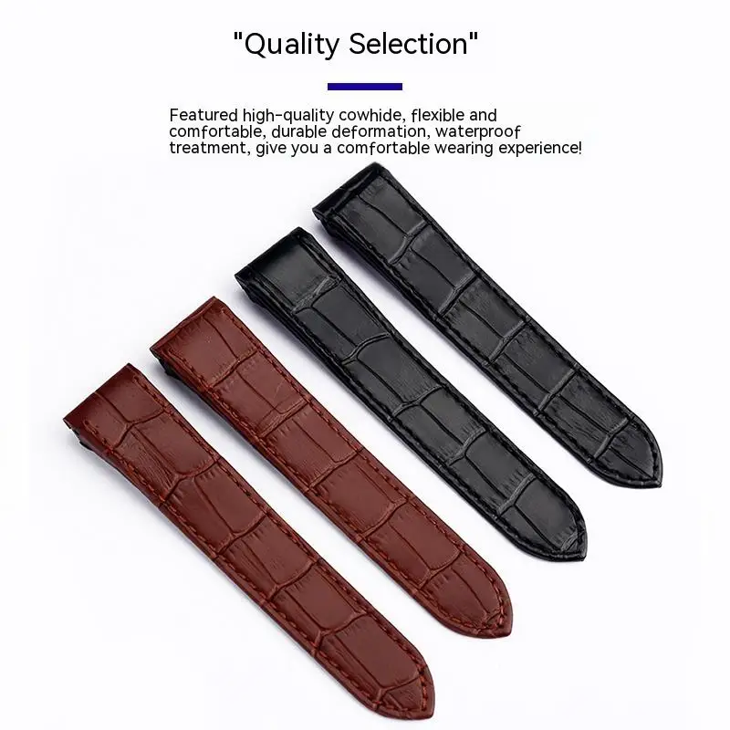 Special Genuine Leather Watch Strap For Cartier Santos 100  W20073X8 W20112Y1 Cowhide Leather Watch Band 20 23mm Folding Buckle