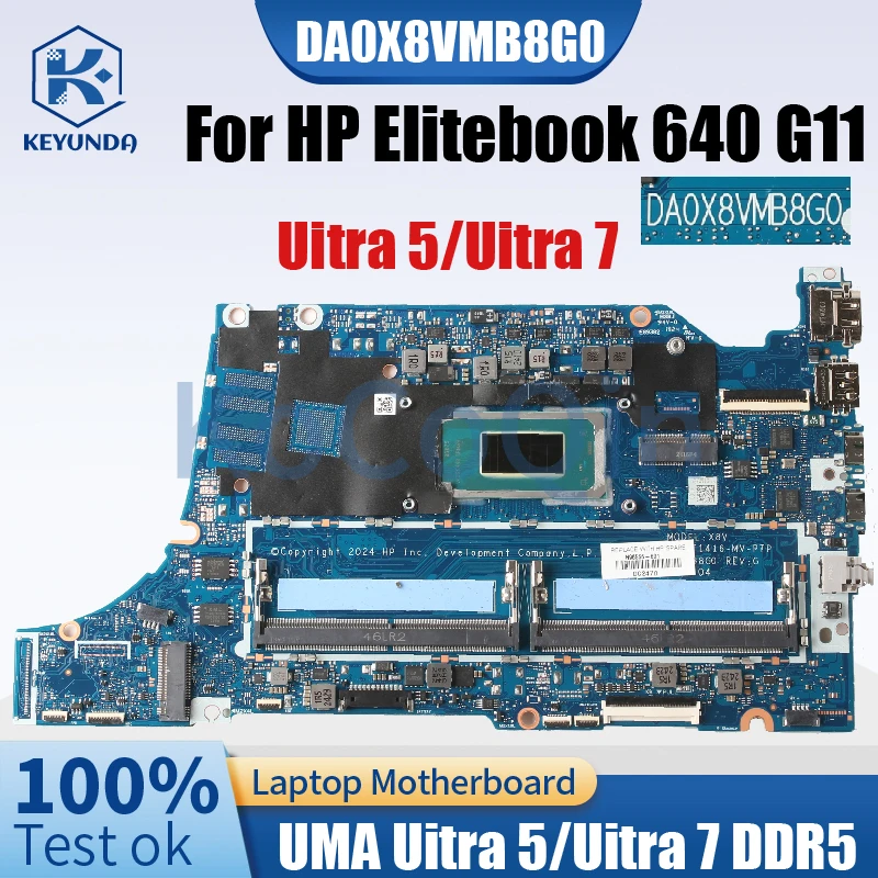 

Материнская плата для ноутбука HP Elitebook 640 G11 DA0X8VMB8G0 N96556-601 N96547-601 Процессор Uitra 5/Uitra 7 DDR5, материнская плата для ноутбука протестирована