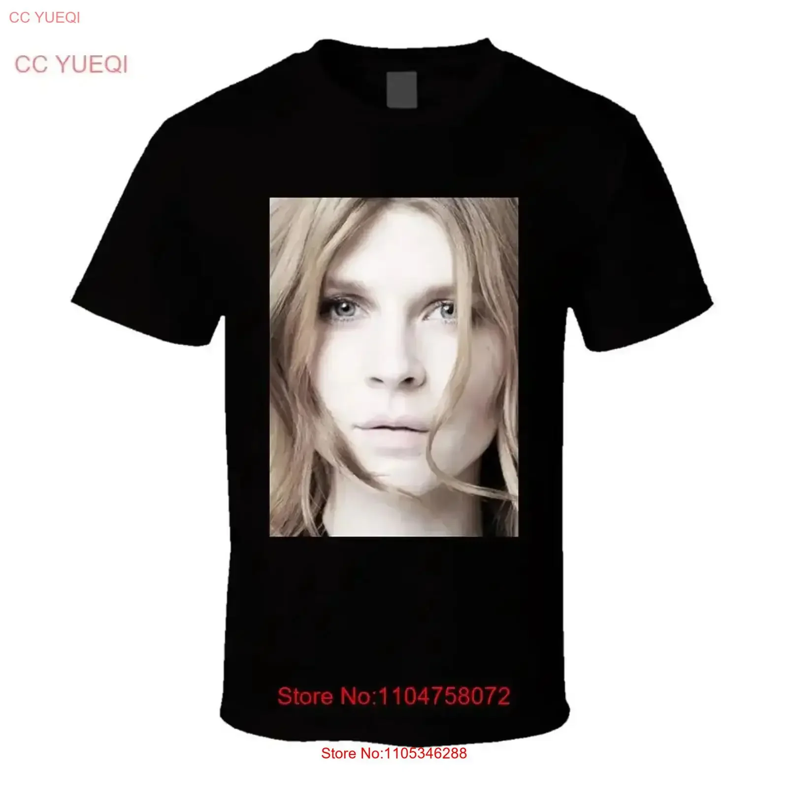 Clemence Poesy 50 T-shirt vintage délavé légèrement doux, haut polyvalent tendance pour tous les jours, streetwear vintage délavé unisexe