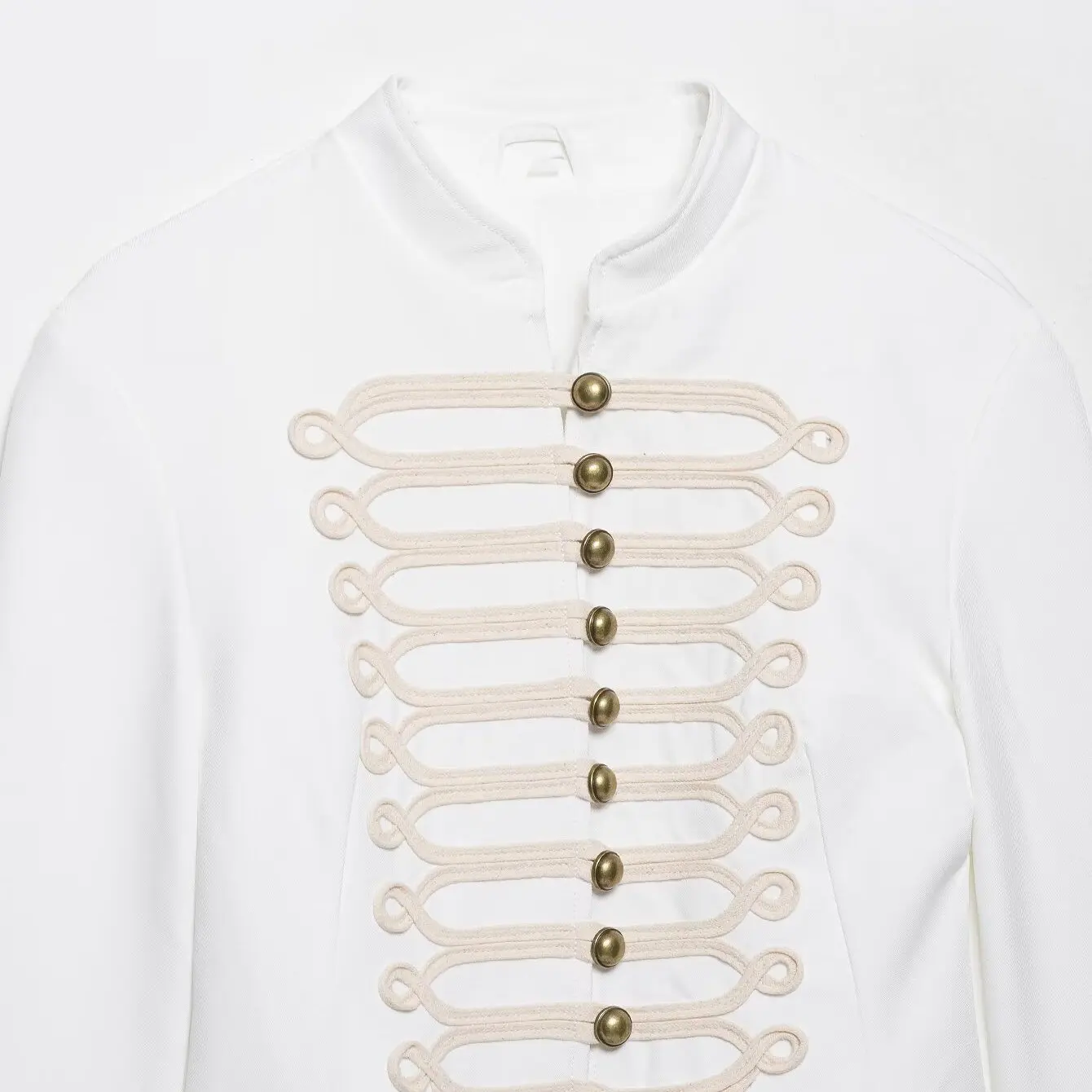 JNLEAOG Summer New Women's Fashion Versatile Rope Knot Decor Napoleon Jacket Outerwear Standard Style Polyester Long Sleeve